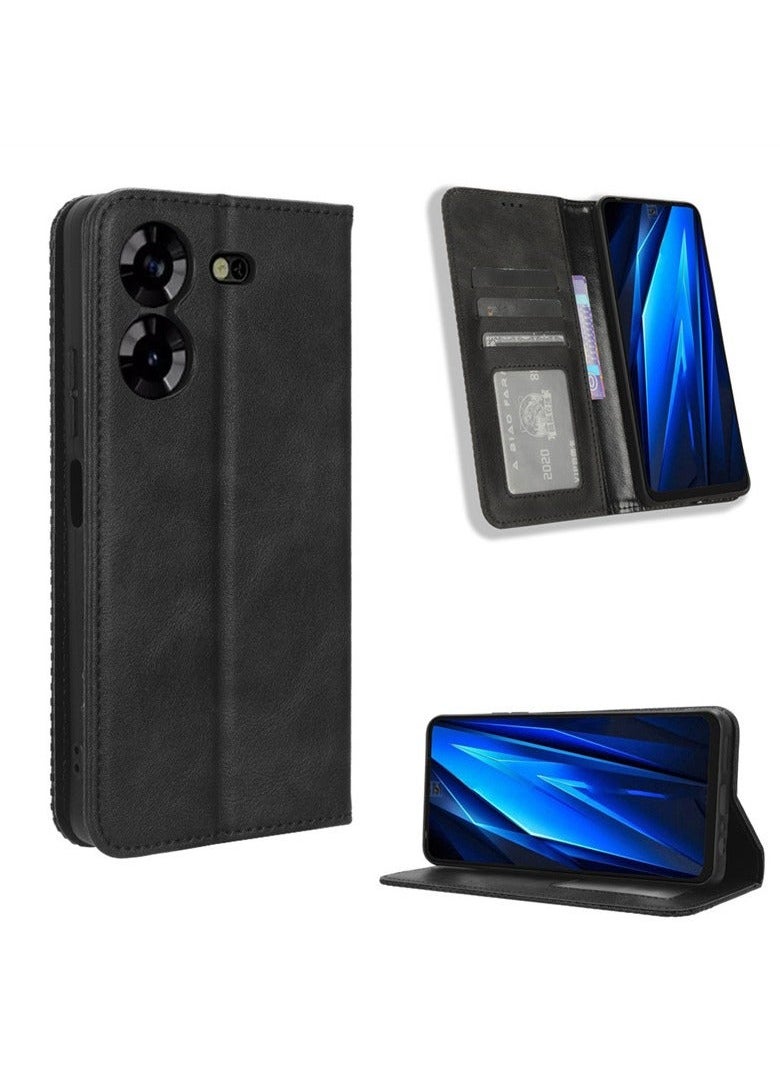 Phone Case for Tecno Pova 5, with Card Slots, Bracket, TPU + PU Leather, Flip Cover 5  - Image 3