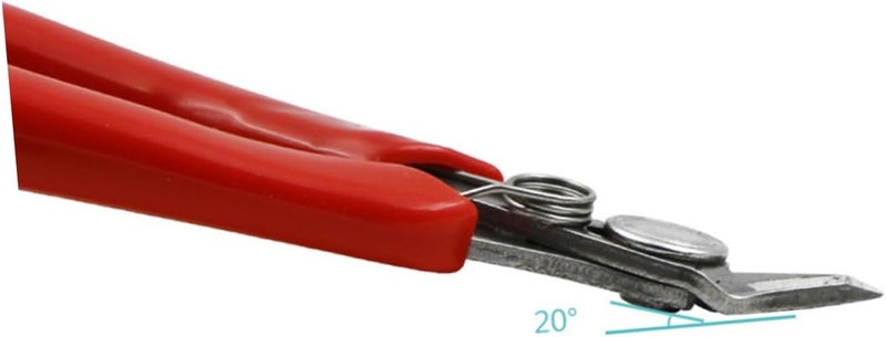 Generic Spring Loaded 20° Angle Diagonal Pliers Set Electrical Wire Cable Plier Cutters Flush Pliers Nipper for Tight Spaces - Image 2