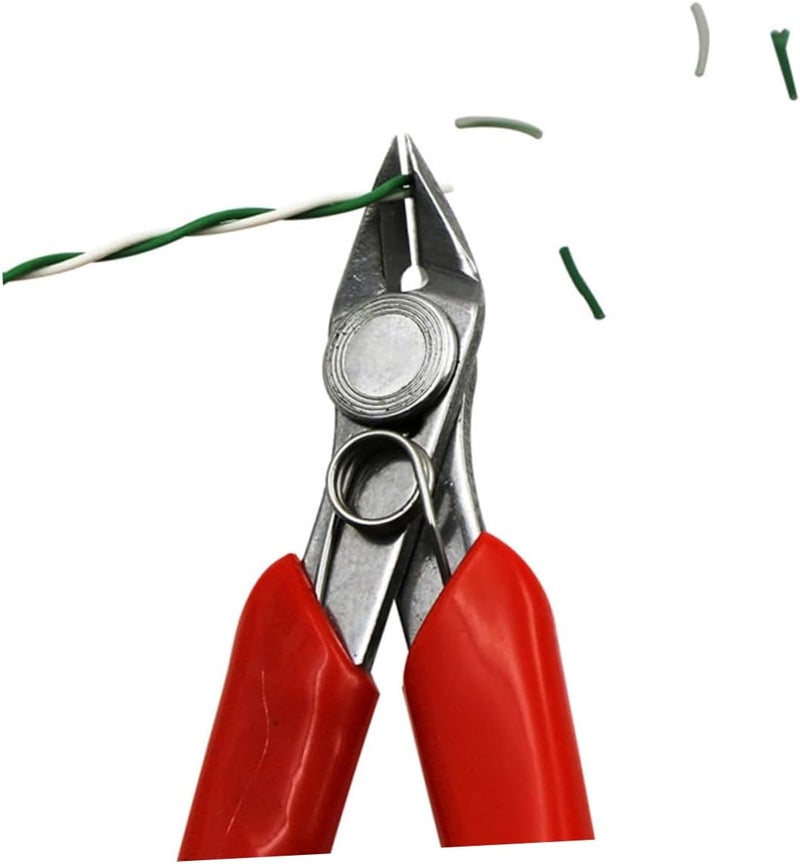 Generic Spring Loaded 20° Angle Diagonal Pliers Set Electrical Wire Cable Plier Cutters Flush Pliers Nipper for Tight Spaces - Image 5