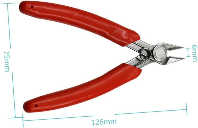 Generic Spring Loaded 20° Angle Diagonal Pliers Set Electrical Wire Cable Plier Cutters Flush Pliers Nipper for Tight Spaces - Image 4