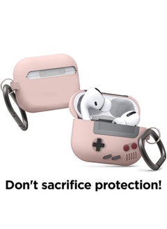 Generic Compatible with Airpods Pro Case,Classic Handheld Game Console Design Case with Keychain,Durable Silicone Construction,MagSafe Compatible [Sand Pink]  - Image 5