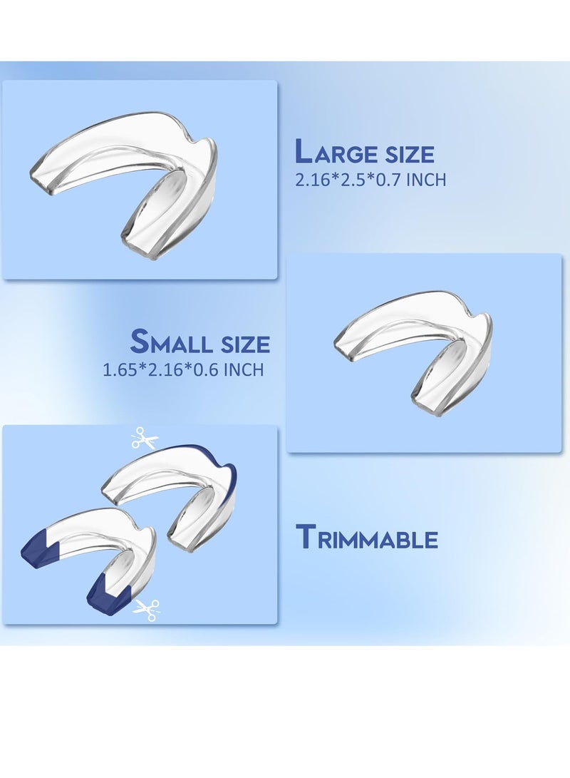 NEATEETH Mouth Guard for Grinding Teeth at Night, Night Guards for Teeth Grinding,Mouth Guard for Sleeping, Pack of 4 Moldable Guards for Bruxism & Teeth Clenching – Includes 2 Sizes & 1 Travel Case  - Image 4