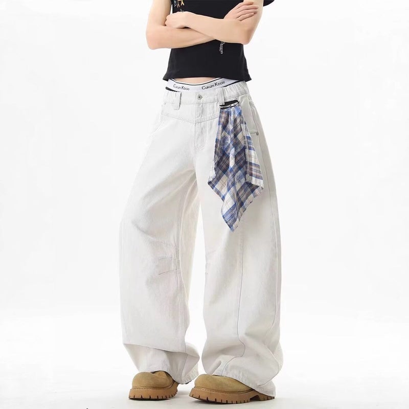 Unisex Classic Denim Jeans Loose Fit Daily Outdoor Wear - Image 2