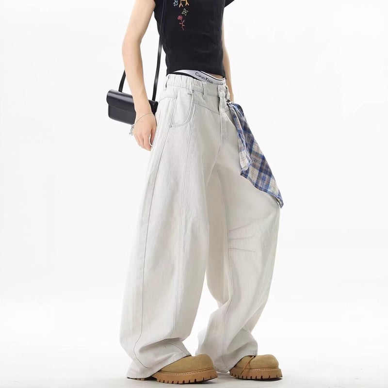 Unisex Classic Denim Jeans Loose Fit Daily Outdoor Wear - Image 3
