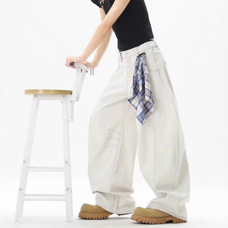 Unisex Classic Denim Jeans Loose Fit Daily Outdoor Wear - Image 4