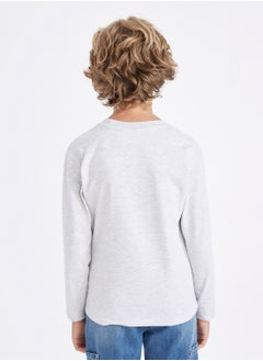 DeFacto Marvel Comics Crew Neck Long Sleeve Grey T-Shirt  - Image 2