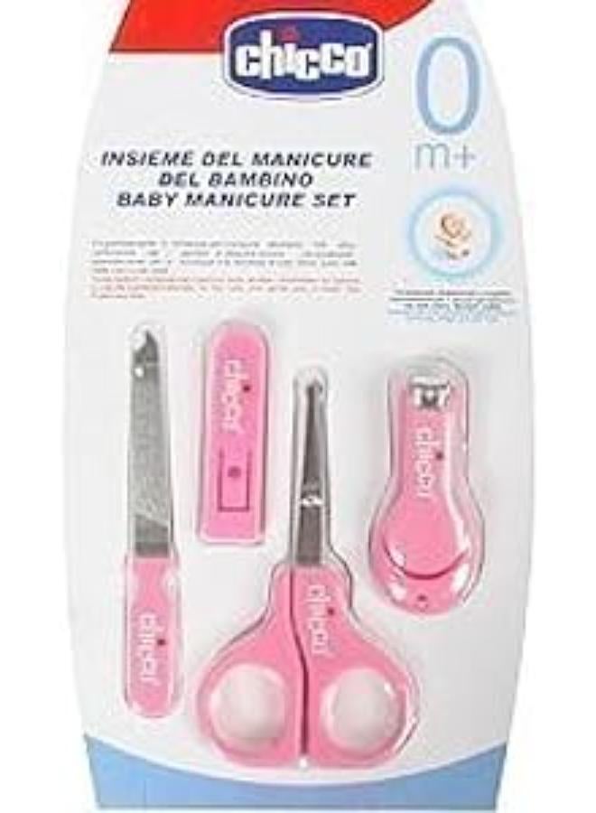 Chicco Child & Baby Manicure - Set Scissors Nail Filer & Clippers Pink- 0M+