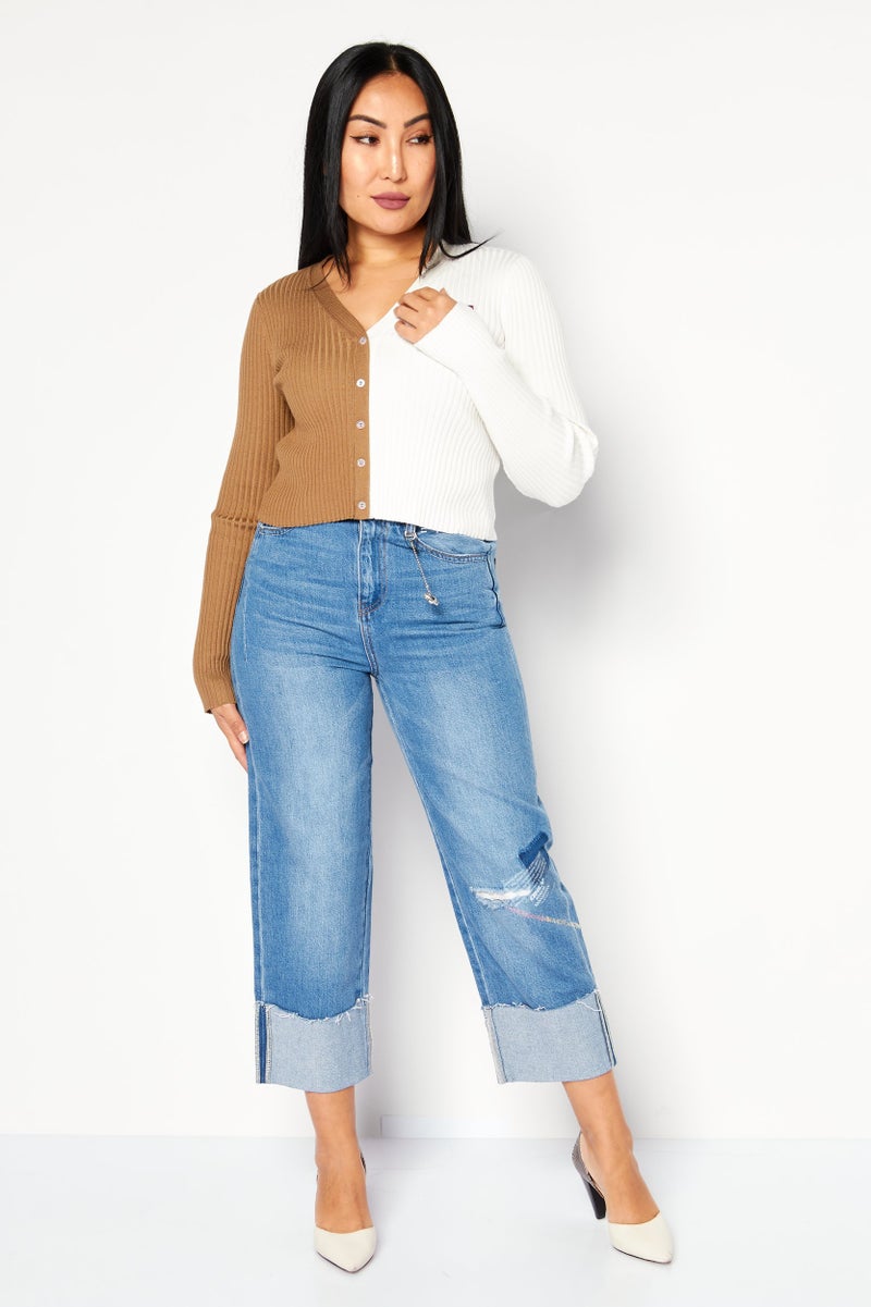 ONLY Women Regular Fit Washed Non Stretchable Jeans, Blue - Image 3