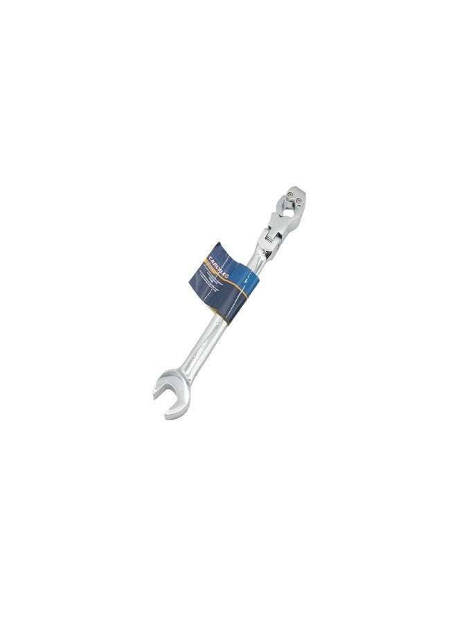AGS Ratcheting Flare Nut Brake Line Wrench, Metric, Open Flex, 17mm - For Brake, Fuel, Tranmission Lines, & Cables - Image 3