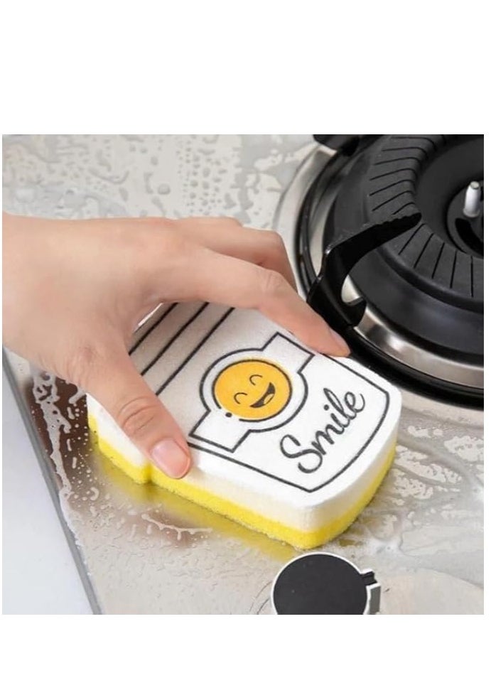 Generic Multipurpose Non Scratching Sponge for Utensils - 3 Layer Dish and Pot Cleaning Sponge (Set of 4)  - Image 5