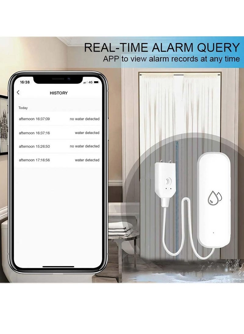 Generic - Smart Water Leak Detector Kit, Home Water Flooding Monitor Smart, Adjustable Alarm, App Alerts, Home Security, Basement Protection, Kitchen & Bathroom Safety (Batteries not included) - Image 1