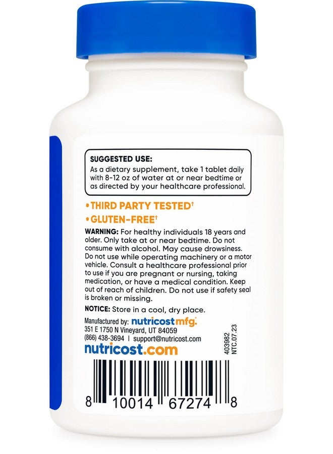 Nutricost Nutricost Melatonin 12mg, 240 Tablets - 12mg Per Serving, Non-GMO, Gluten Free  - Image 4