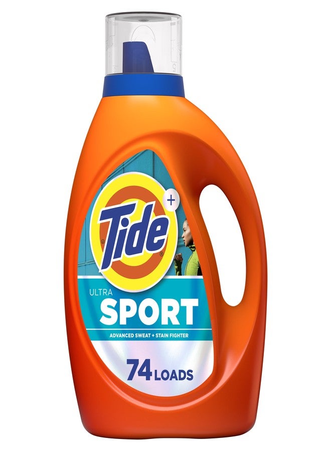 Tide Plus Febreze Sport Odor Defense HE Turbo Clean Liquid Laundry Detergent, 105 fl oz, 74 loads - Image 1