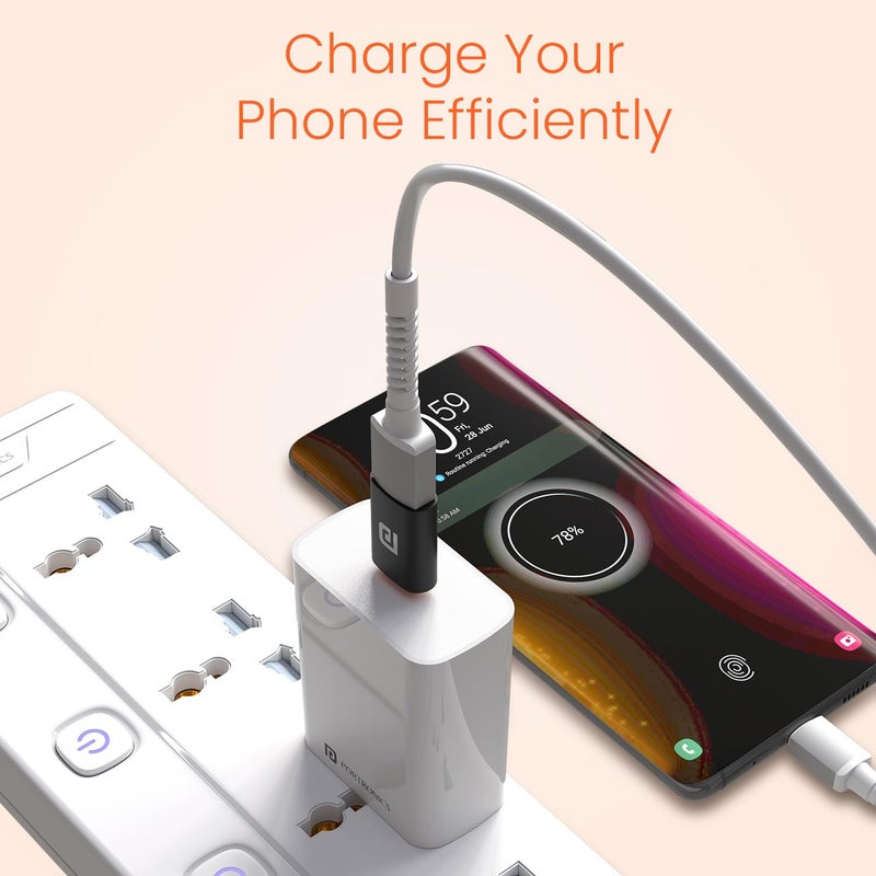 Portronics محول Portronics Bridge Y USB 3.0 إلى Type C OTG، نقل بيانات عالي السرعة 10Gbps، محول Thunderbolt إلى USB، متوافق مع جميع أجهزة Type C، الهواتف الذكية، أجهزة الكمبيوتر المحمولة، الأجهزة اللوحية، الشواحن، MacBook - Image 2