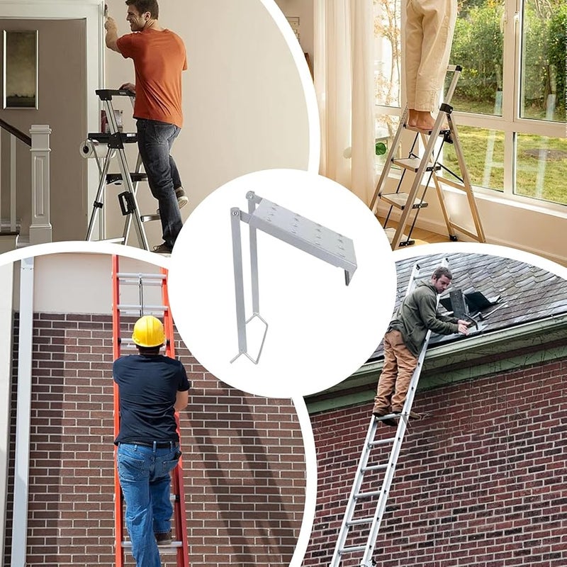 Ladder Step Panel Work Tray Tool Holder 150Kg Load Stable Support for High Altitude Jobs - Image 5