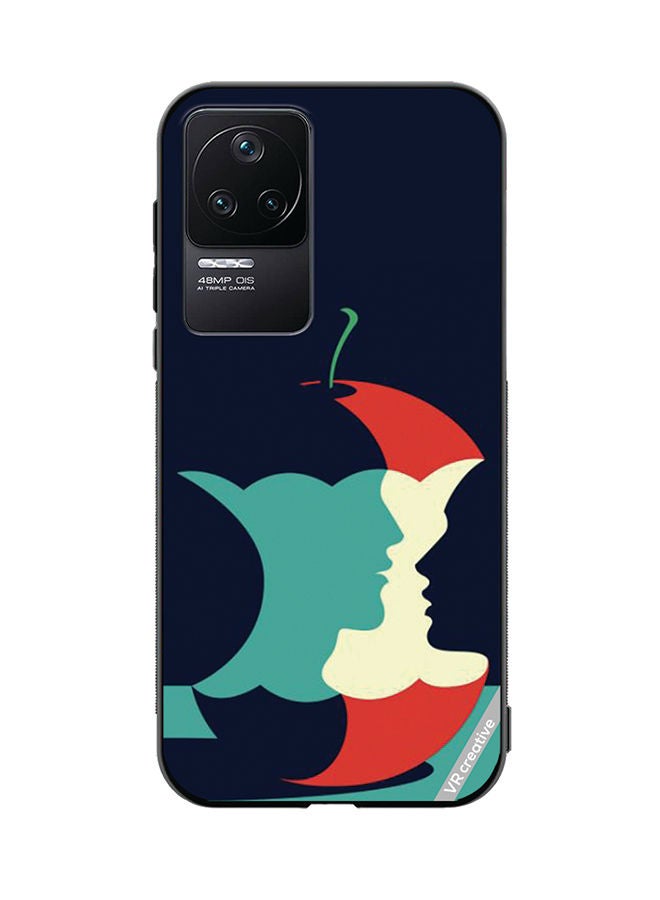 VR CREATIVE Protective Case Cover For Xiaomi Redmi K50 Pro Eaten Apple Design Multicolour - Image 1