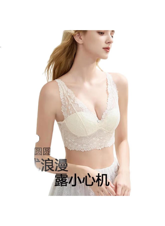 Gujin Lace Lingerie Bra Women Small Chest Enlarging Push-Up Bra Gather Side Breast Anti-Sagging Bra - Image 2