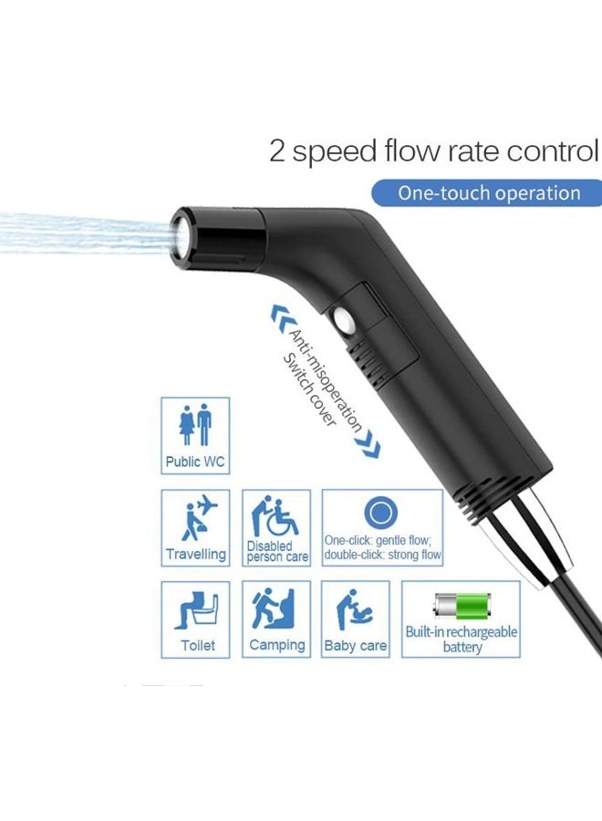 Electric Rechargeable Handheld Personal Travel Bidet Sprayer for Toilet,Bathroom and Outdoor Hiking Strong - Soft Pressure Options Refreshing Clean with 2.3Liters Water Storage - Image 2