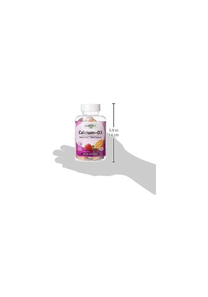 اميركس Amerix Calcium 500 mg + Vit D3 1000IU Adult Chewable Gummies 60's - Image 4