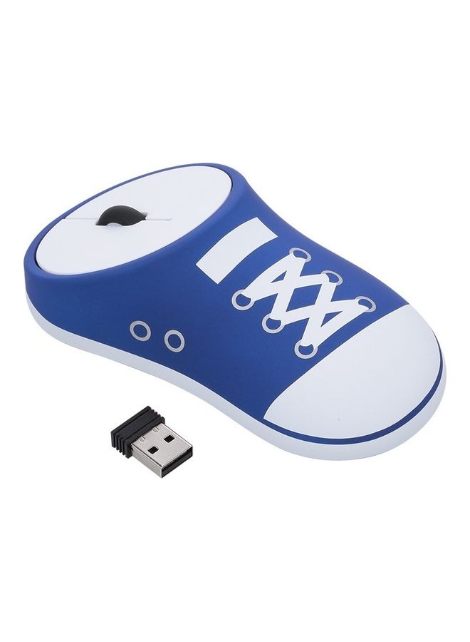 NIBEMINENT Wireless Rechargeable Sneaker Mouse Blue/White  - Image 1