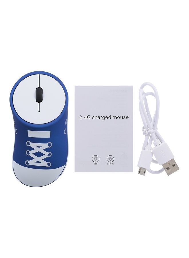 NIBEMINENT Wireless Rechargeable Sneaker Mouse Blue/White  - Image 2