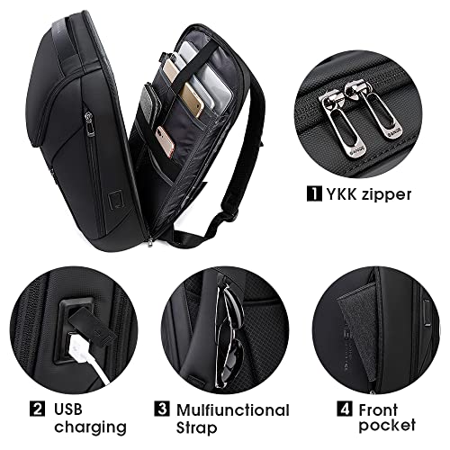 BANGE Business Smart Backpack Waterproof fit 15.6 Inch Laptop Backpack with USB Charging Port,Travel Durable Backpack - Image 4