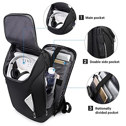 BANGE Business Smart Backpack Waterproof fit 15.6 Inch Laptop Backpack with USB Charging Port,Travel Durable Backpack - Image 2