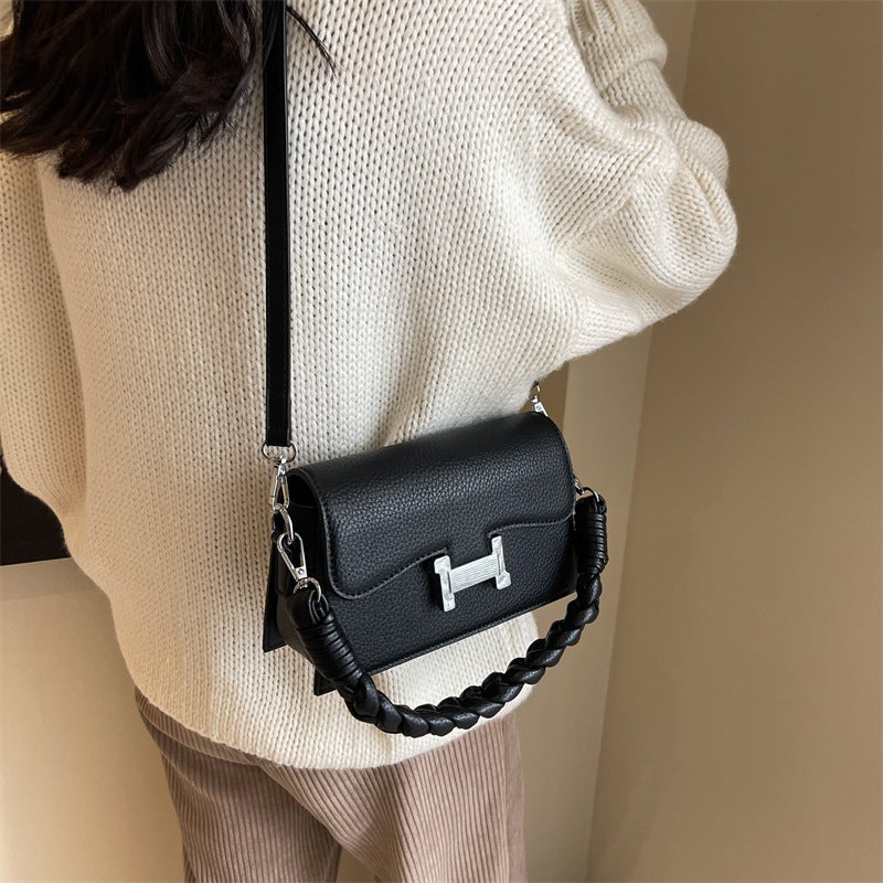 This Year'S Fashionable All-Matching Korean Style Ins Casual Bag 2023 Messenger Bag Textured Small Square Bag - Image 4