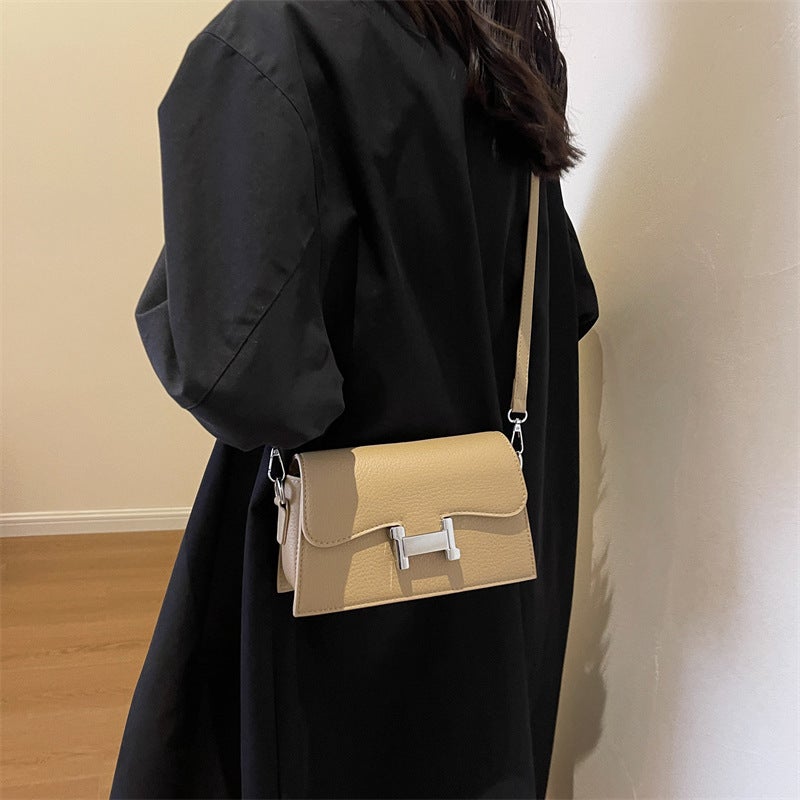This Year'S Fashionable All-Matching Korean Style Ins Casual Bag 2023 Messenger Bag Textured Small Square Bag - Image 5