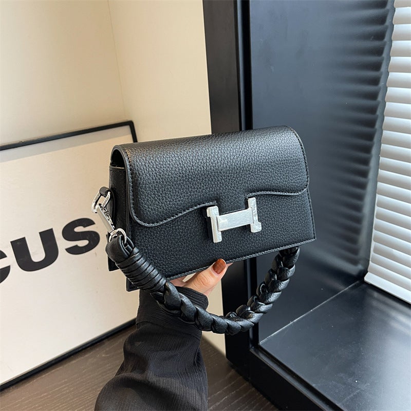 This Year'S Fashionable All-Matching Korean Style Ins Casual Bag 2023 Messenger Bag Textured Small Square Bag - Image 2