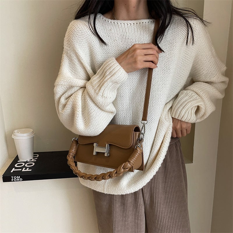 This Year'S Fashionable All-Matching Korean Style Ins Casual Bag 2023 Messenger Bag Textured Small Square Bag - Image 3