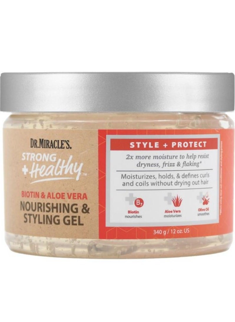 Dr. Miracle's Nourishing and Styling Gel with Biotin and Aloe Vera 340g 