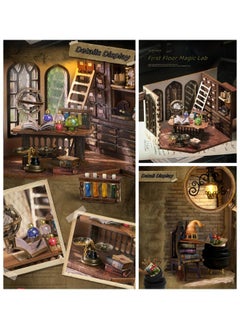 Flever Flever Dollhouse Miniature DIY House Kit Creative Room with Furniture for Romantic Artwork Gift (William' s Magic House)  - Image 2