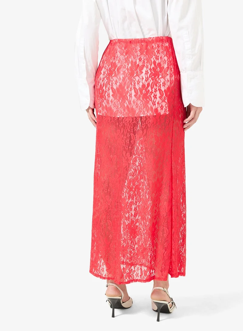 Ginger Sheer Lace Maxi Skirt