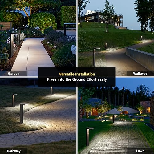 Dylect® Luxe Solar Garden Light/Pathway Light for Garden, Resort/Hotel, Outdoor Plants, Balcony, IP44 Waterproof, 2200mAh Battery, Up to 10Hr Run-Time, Auto On-Off (Ground Mount, Cool White) - Image 3