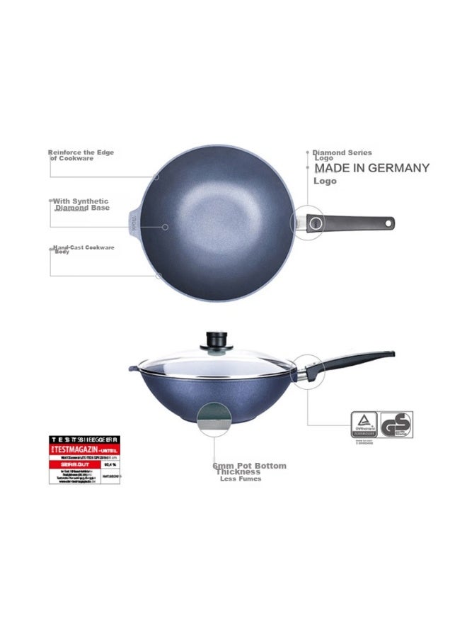Woll German Non-stick Wok Diamond Series 32cm Imported Large-diameter Low Cooking Pan For Home Use - Image 2