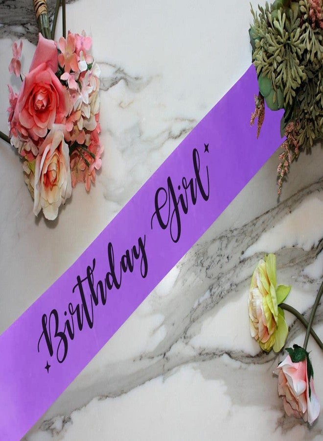 Style Secrets وشاح عيد ميلاد ساتان لامع من ستايل سيكرتس، مقاس 3 بوصات، للأطفال والفتيات | عيد الميلاد الأول، عيد الميلاد العاشر، عيد الميلاد الخامس عشر (بنفسجي) - Image 1