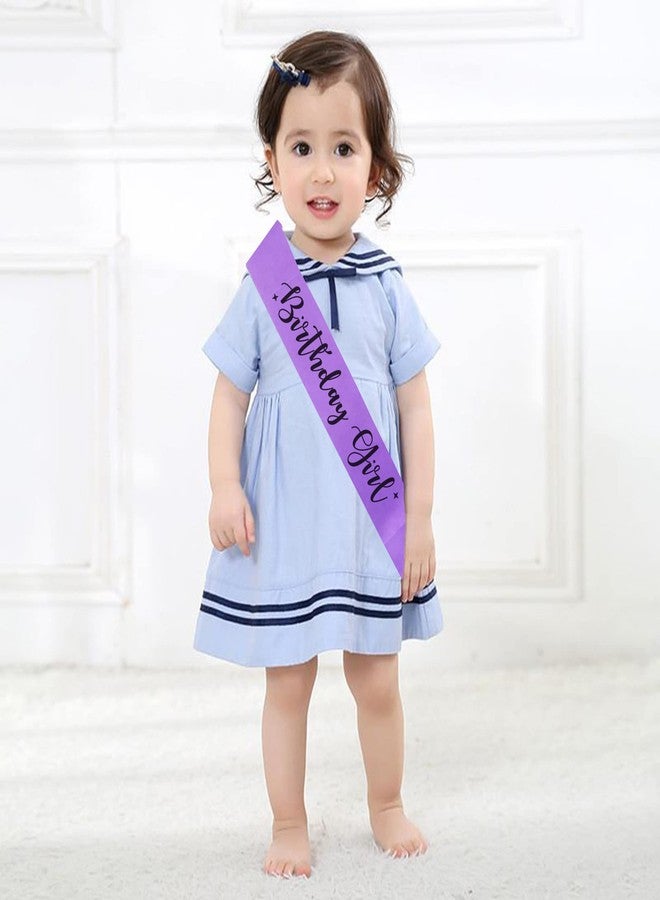 Style Secrets وشاح عيد ميلاد ساتان لامع من ستايل سيكرتس، مقاس 3 بوصات، للأطفال والفتيات | عيد الميلاد الأول، عيد الميلاد العاشر، عيد الميلاد الخامس عشر (بنفسجي) - Image 4