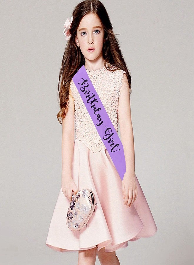 Style Secrets وشاح عيد ميلاد ساتان لامع من ستايل سيكرتس، مقاس 3 بوصات، للأطفال والفتيات | عيد الميلاد الأول، عيد الميلاد العاشر، عيد الميلاد الخامس عشر (بنفسجي) - Image 2