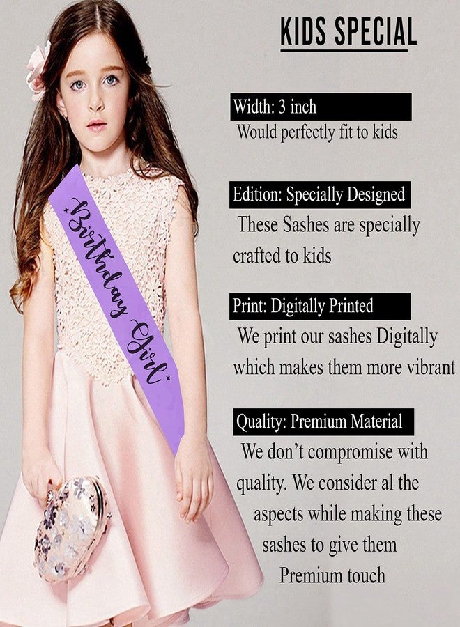 Style Secrets وشاح عيد ميلاد ساتان لامع من ستايل سيكرتس، مقاس 3 بوصات، للأطفال والفتيات | عيد الميلاد الأول، عيد الميلاد العاشر، عيد الميلاد الخامس عشر (بنفسجي) - Image 5