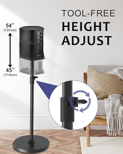 Maozhren New Upgrade Height Adjustable Speaker Stand for Bose S1 Pro / S1 Pro Plus / S1 Pro+, Extends 45" to 54", Holds up to 20LBS, Heavy Duty Speakers Stands for Bose, Easy to Install, with Screws - Image 3