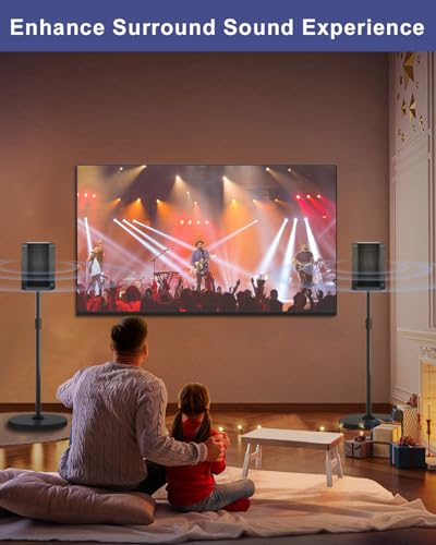 Maozhren New Upgrade Height Adjustable Speaker Stand for Bose S1 Pro / S1 Pro Plus / S1 Pro+, Extends 45" to 54", Holds up to 20LBS, Heavy Duty Speakers Stands for Bose, Easy to Install, with Screws - Image 4