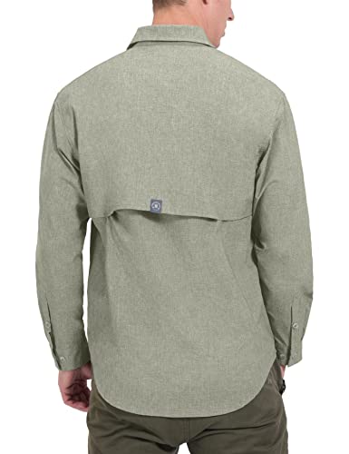 Little Donkey Andy Men's UPF 50+ UV Protection Shirt, Breathable Long Sleeve Fishing Hiking Shirt, Air-Holes Tech Laurel Oak Heather M - Image 2
