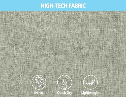 Little Donkey Andy Men's UPF 50+ UV Protection Shirt, Breathable Long Sleeve Fishing Hiking Shirt, Air-Holes Tech Laurel Oak Heather M - Image 4