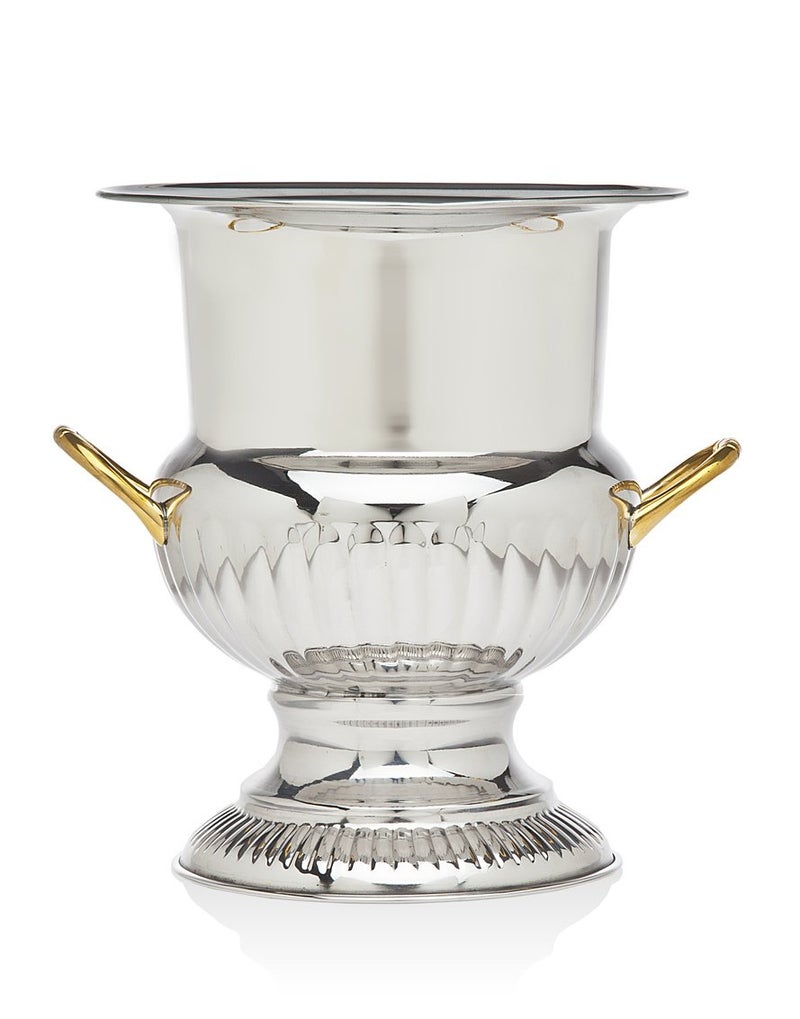 Godinger Godinger Ice Bucket with Brass Handle 10in 