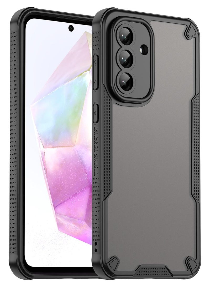 تنطبق على سامسونج جالاكسي A56 5G الهاتف المحمول حالة واقية ، رسم مريحة النفط واقية من تبو + الكمبيوتر لينة شفافة ماتي الهاتف المحمول حالة واقية تنطبق على سامسونج جالاكسي A56 5G ، أسود - Image 1