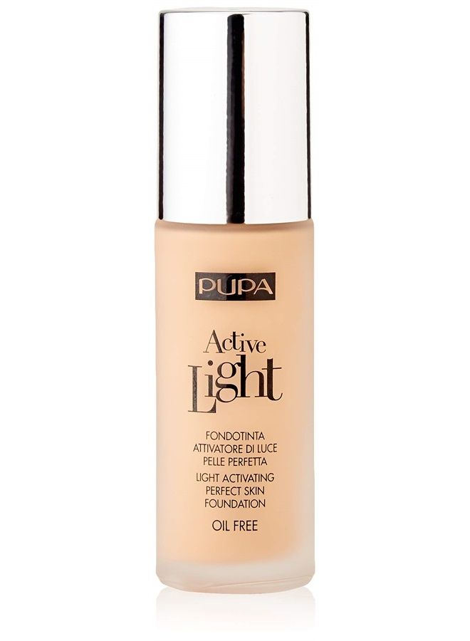 PUPA Milano Active Light Activating Perfect Skin SPF 10 Foundation, No. 030/Natural Beige, 1 Ounce - Image 1