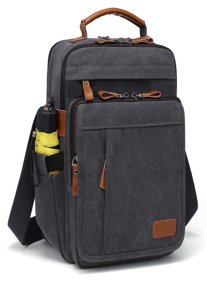 ESTARER 13-13.3 Laptop Bag for Men, Vertical Messenger Bag for 13-13.6'' Mac neo/air/pro Shoulder Bag Water-resistant Canvas - Image 1