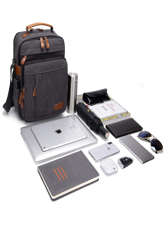 ESTARER 13-13.3 Laptop Bag for Men, Vertical Messenger Bag for 13-13.6'' Mac neo/air/pro Shoulder Bag Water-resistant Canvas - Image 3