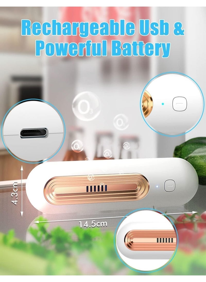 Plan A Mini Multi-Purpose Deodorizer – Rechargeable & Reusable Air Purifier for Fridge, Car, Wardrobe & Shoes – Air Freshener & Deodorizer Keeps Food Freshness & Air Freshness (Gold)  - Image 3